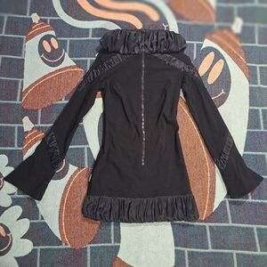 🌈SATIN RUCHED DETAIL TUNIC TOP-S